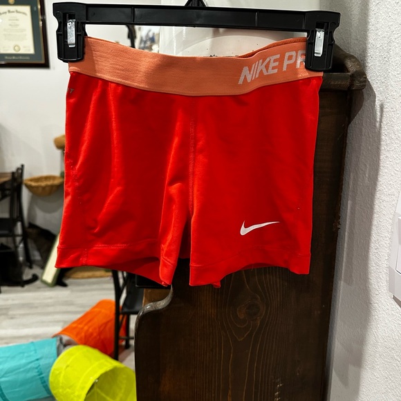 Pink Nike pro spandex, running spandex, running shorts, size Small - Picture 1 of 2